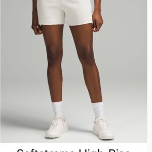 lululemon Women’s Softstreme High Rose Shorts in Bone color